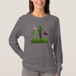 Camiseta Blusa de Moletom Feminina Festa Florestal Fofa