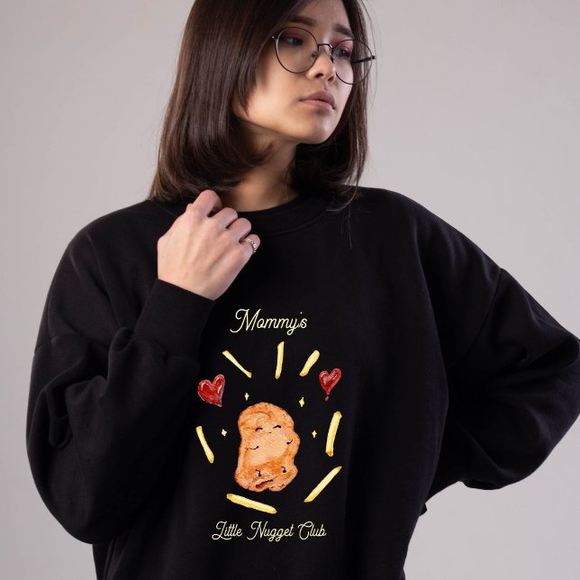 Camiseta blusa de mulher com capuz little nugget (Criador carregado)