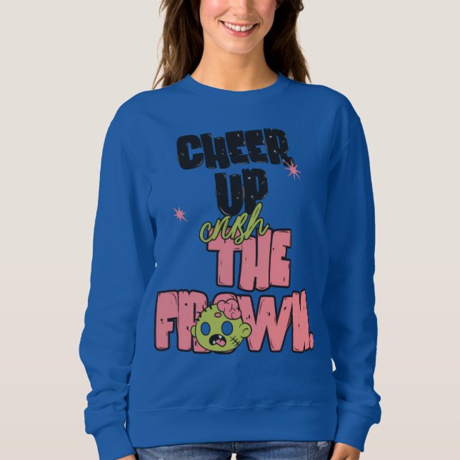 CAMISETA BLUSA DE MULHER CRUSH THE FROWN ALEGRAR (Frente)