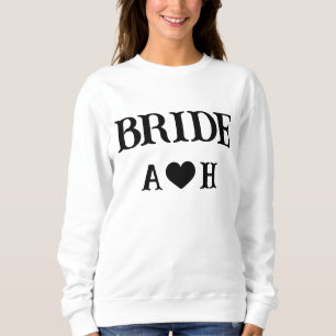 Camiseta Blusa de Sweat Personalizada Preta para Noiva