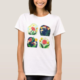Camiseta Blusa Feminina Florescer com Flores