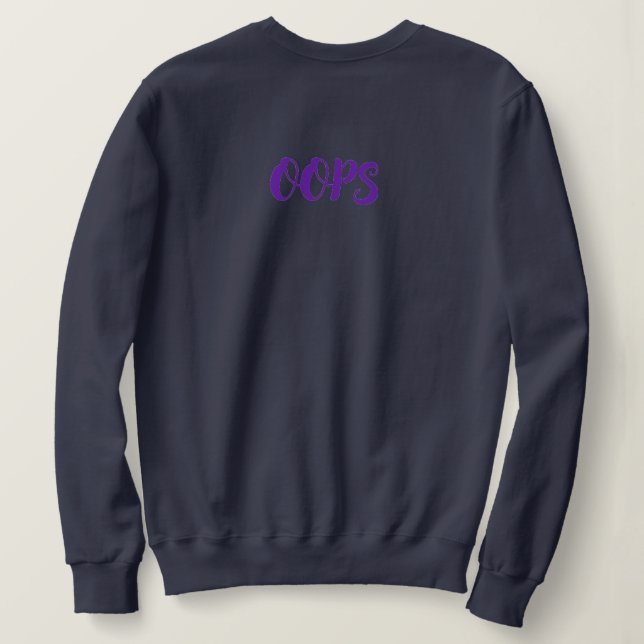 Camiseta Blusa “Oops” com Zíper nos Lábios (Verso do Design)