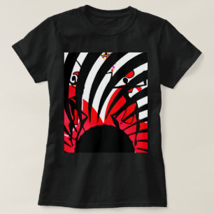 Camiseta Blusa Rosa Preta