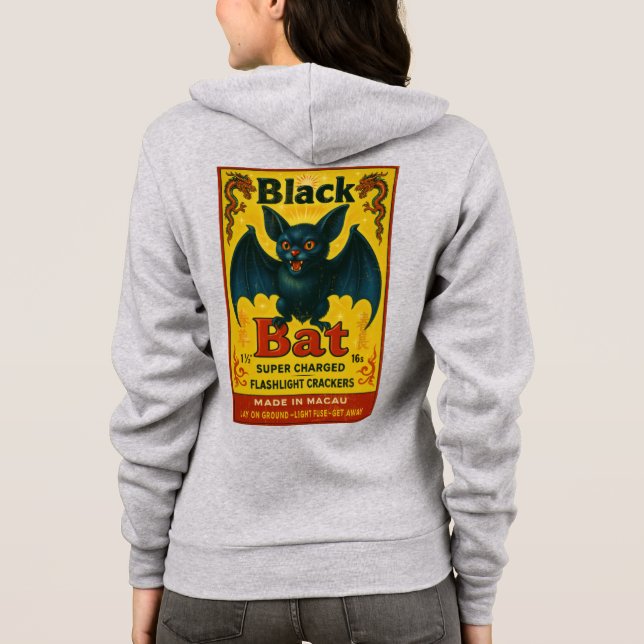 Camiseta Blusão Black Bat Vintage Firecracker Label (Verso)