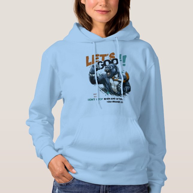 CAMISETA BLUSÃO COM CAPUZ WOMEN'S LET'S GOO LESSONS LEARN (Frente)
