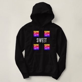 Camiseta Blusão com Gradiente de Cereja Doce Preto