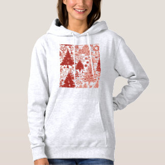 Camiseta blusão de árvores de natal para mulheres
