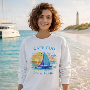 Camiseta Blusão de Cape Cod Fofo Praia Costeira
