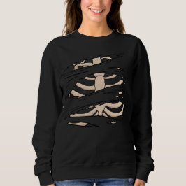 Camiseta Blusão de Halloween rasgado feminino