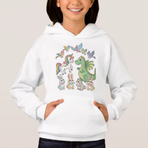 Camiseta Blusão de Meninas com Amigos de Desenhos Animados