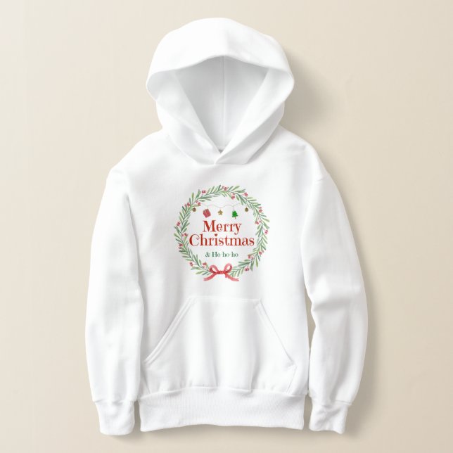 Camiseta Blusão de Natal Alegre para Meninas com Galhos de  (Postura )