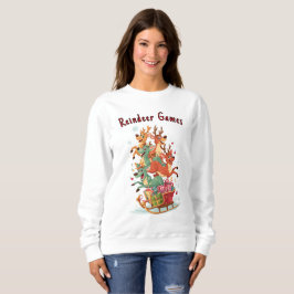 Camiseta Blusão de Natal Funny Reindeer Games