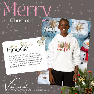 Camiseta Blusão de Natal Infantil com Capuz