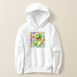 Camiseta Blusão de Números de Dinossauro de Matemática Fofo