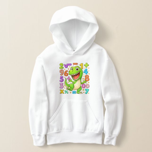 Camiseta Blusão de Números de Dinossauro de Matemática Fofo (Postura )