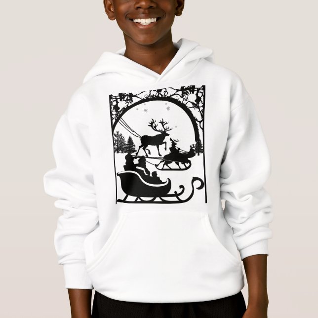 Camiseta blusão do papai noel para crianças (Frente)