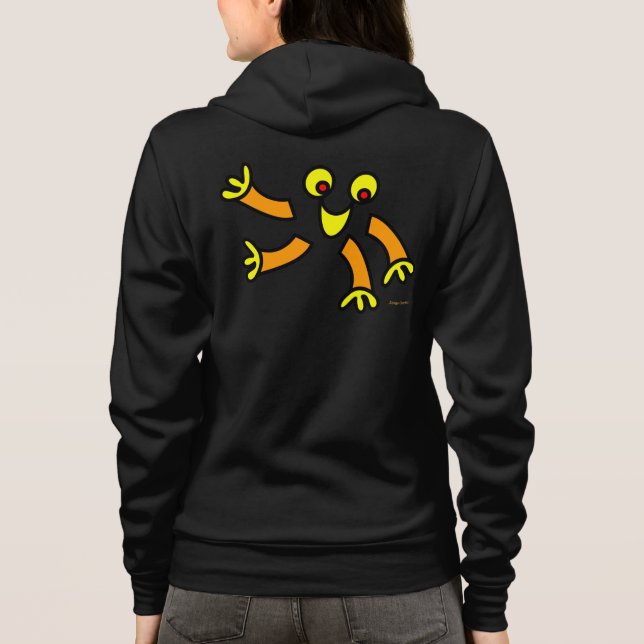 Camiseta blusão engraçado com zíper (Verso)