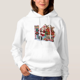 Camiseta Blusão engraçado do Papai Noel com carregamento de