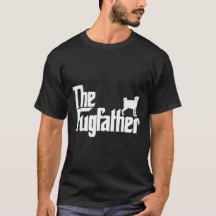 Camiseta Blusão engraçado do Pug O Pugfather Pai do Pug Pre