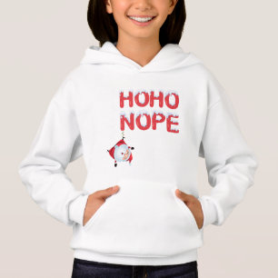 Camiseta Blusão Infantil Natal Adorável Ho Ho Não