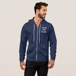 Camiseta Blusão Personalizado Masculino NAVY COM ZÍPER