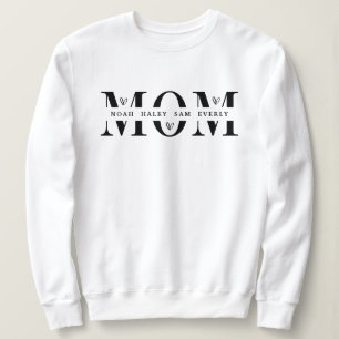 Camiseta Blusão Personalizado para Mãe com Nomes dos Filhos