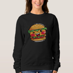 Camiseta Blusão Preto Gráfico de Fast Food Fofo
