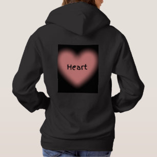 Camiseta blusão preto legal cheio de coração