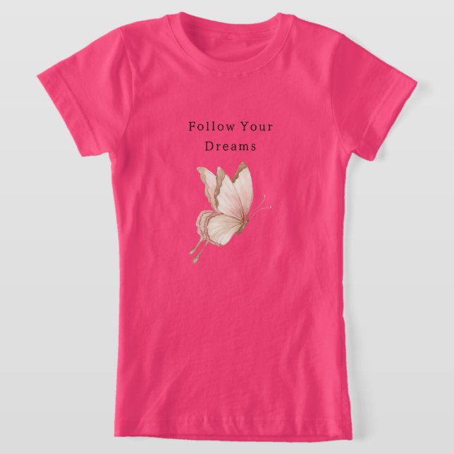 Camiseta Blush Pink Cream Butterfly Dreams (Postura )