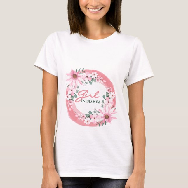 Camiseta Blush Pink Girl em Chá de fraldas (Frente)