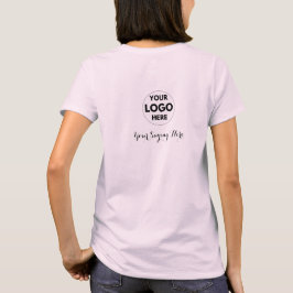Camiseta Blush Pink Script Logo Maquiagem Equipe