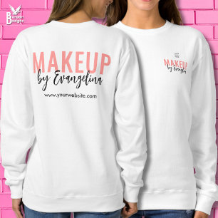 Camiseta Blush Rosa Preto Logotipo de Letra Maquiagem Funci