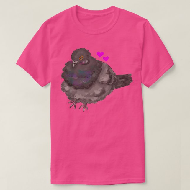 Camiseta Blushy Pigeon (Frente do Design)