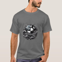 Camiseta BMW-Cinza, de uso masculino - Carro de ar