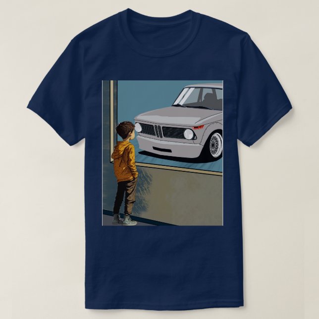 Camiseta Bmw e10 2002 Sonho para Crianças (Frente do Design)