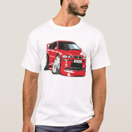 Camiseta BMW M3 vermelho E36 caricatura automóvel