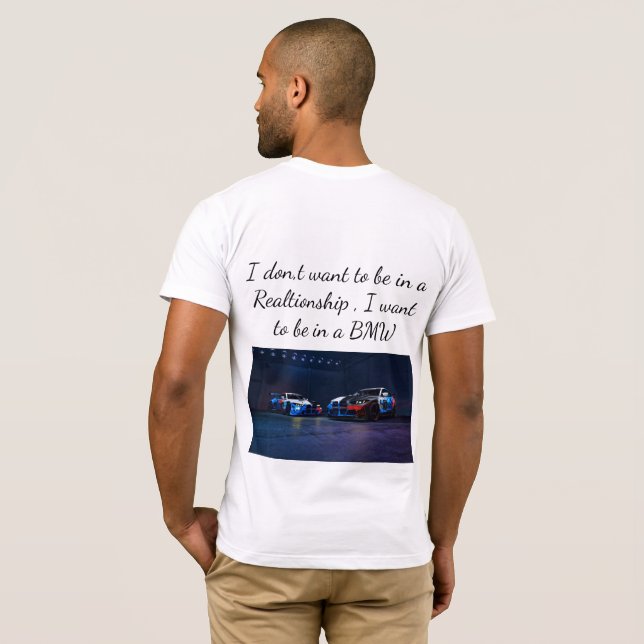 Camiseta BMW personalizada manga curta (Parte Traseira Completa)
