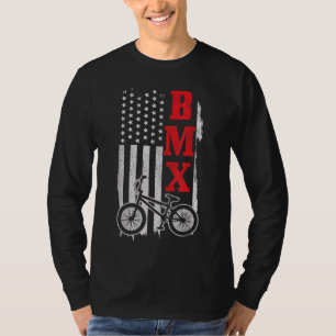 Camiseta BMX American Flag Patriotic Bike Men Women Bo