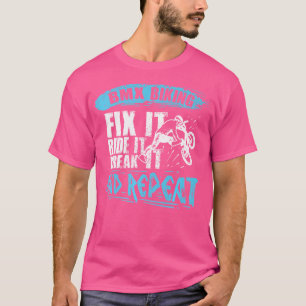 Camiseta Bmx Bicking Ajustado E Repete O Engraçado Rid Bmx