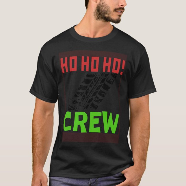 Camiseta BMX Bicycle Mountain Offroad Ho Ho Ho Crew Santa (Frente)
