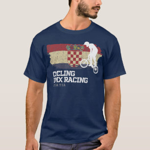 Camiseta BMX Bike Croácia Flag Biking Cycling Racing BMX 2