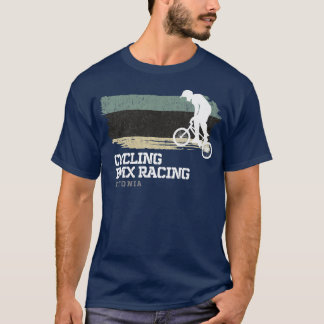 Camiseta BMX Bike Estonia Flag Biking Cycling Racing BMX  2
