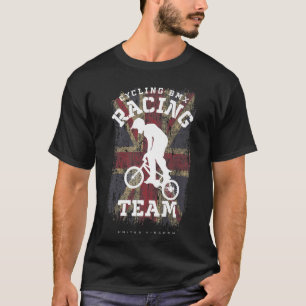 Camiseta BMX Bike Reino Unido Flag Biking Cycling Racing
