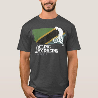 Camiseta BMX Bike Tanzânia Flag Biking Racing BMX