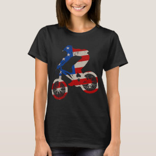 Camiseta BMX Bike Usa BMX Vintage Oferece Bandeiras America