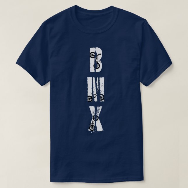 Camiseta BMX Biker Bicicleta Bicicleta Retroativa Vintage 4 (Frente do Design)