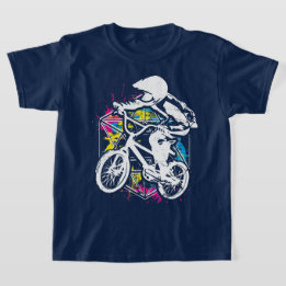 Camiseta Bmx Biker Colorida - Bmx Bike - Roupa Bmx