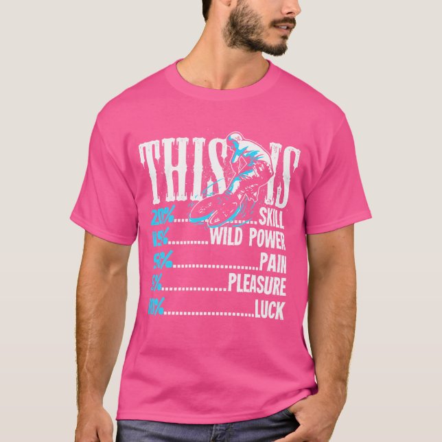 Camiseta Bmx Biking É Dor De Poder De Habilidade Prazer Sor (Frente)