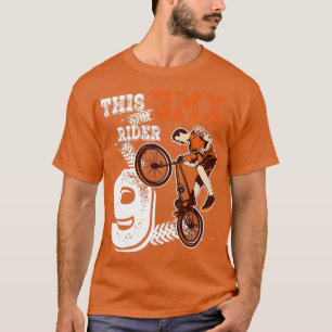 Camiseta BMX Birthday 9th Biker Gift 9 Anos Bike P