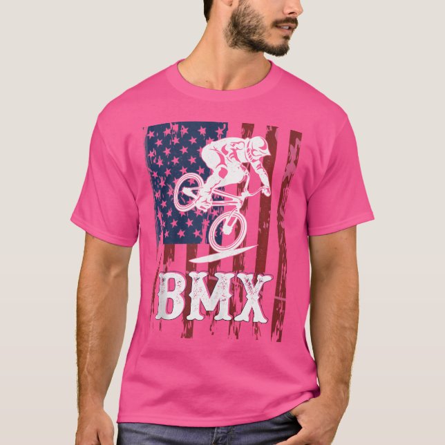 Camiseta Bmx Eua Flag American Sport Fan Bike (Frente)
